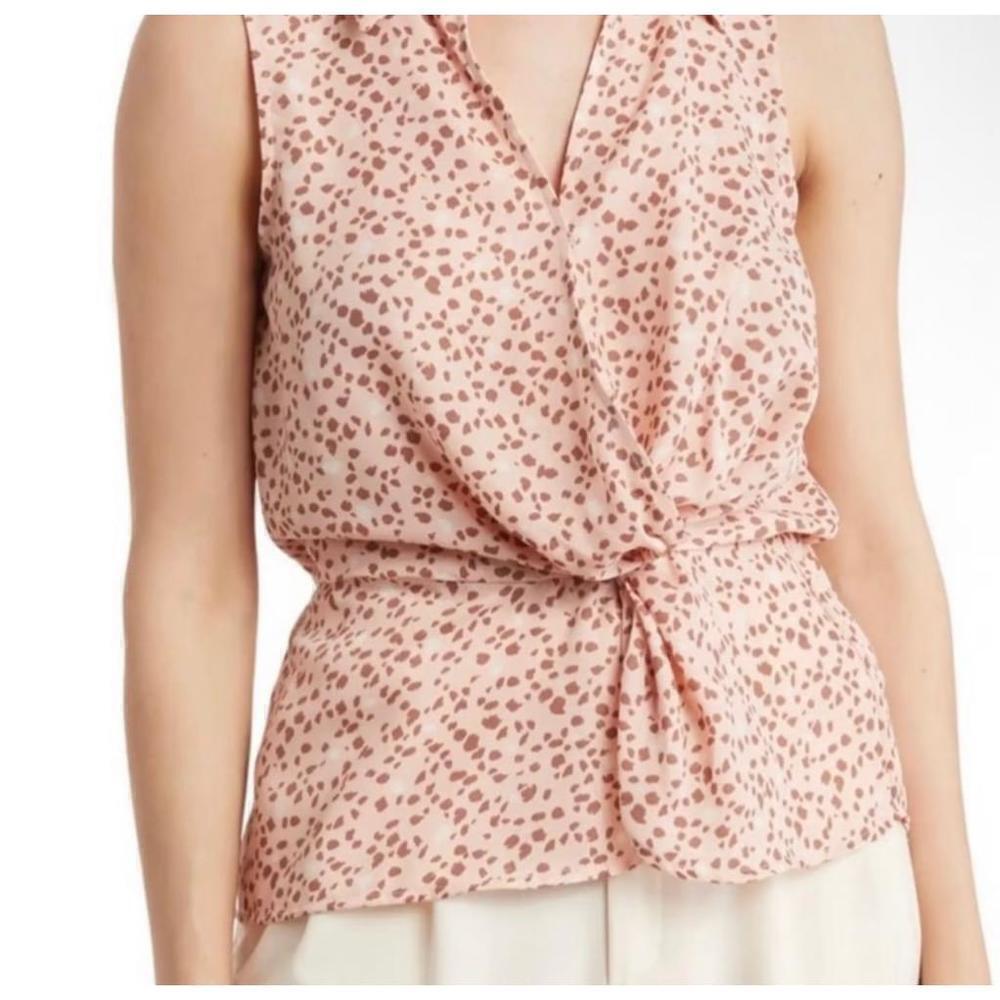 Women's Pleione Pink Floral Print Sleeveless Blouse Size S